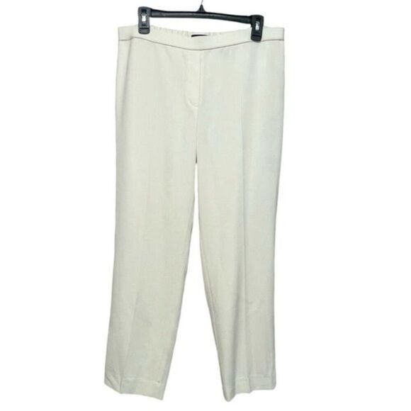 Theory NWT Treeca Pull-On Pant in Striped Admiral Crepe In Rice Size 14 - Picture 7 of 11
